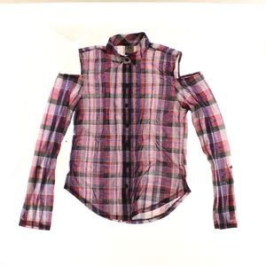 Jonathan Martin Button Down Shirt Womens Sz S Plai